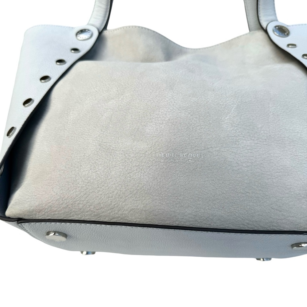 Henri Bendel Cooper Shoulder Bag Nubuck Leather Tote - Picture 10 of 17